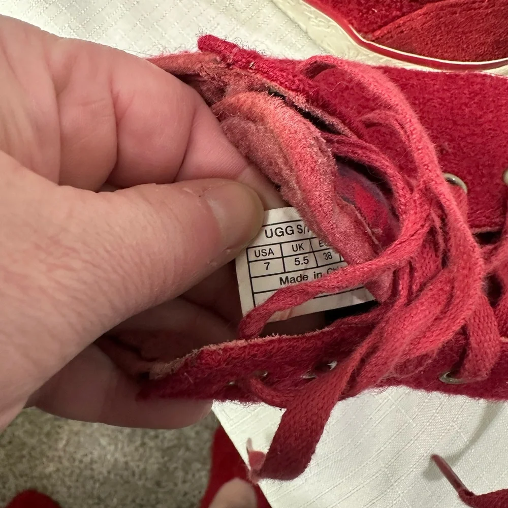 Ugg Evera Red Sneakers Size 7